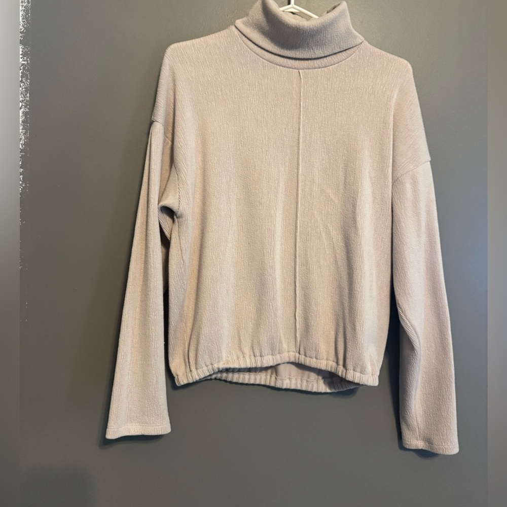Zara Soft Beige Turtleneck Sweater